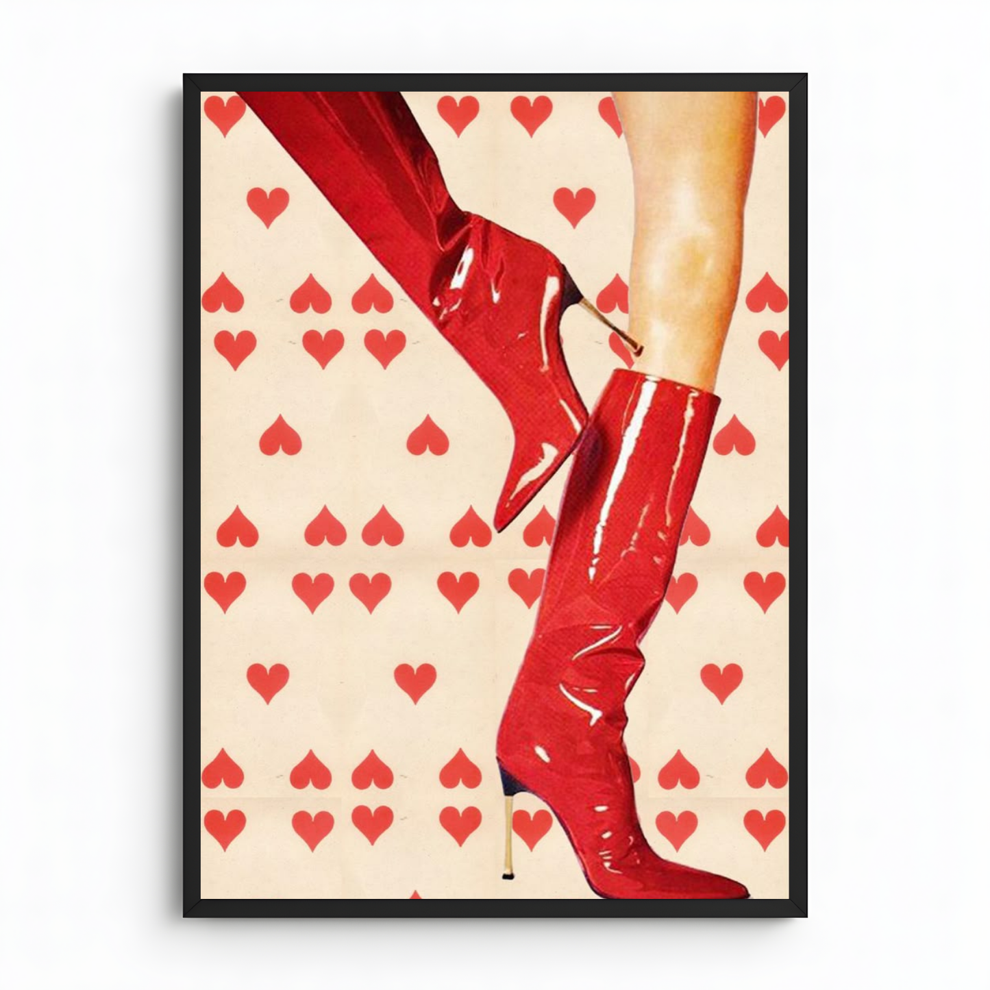 Love cow boots red