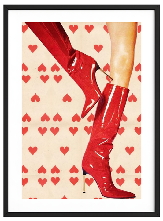Love cow boots red