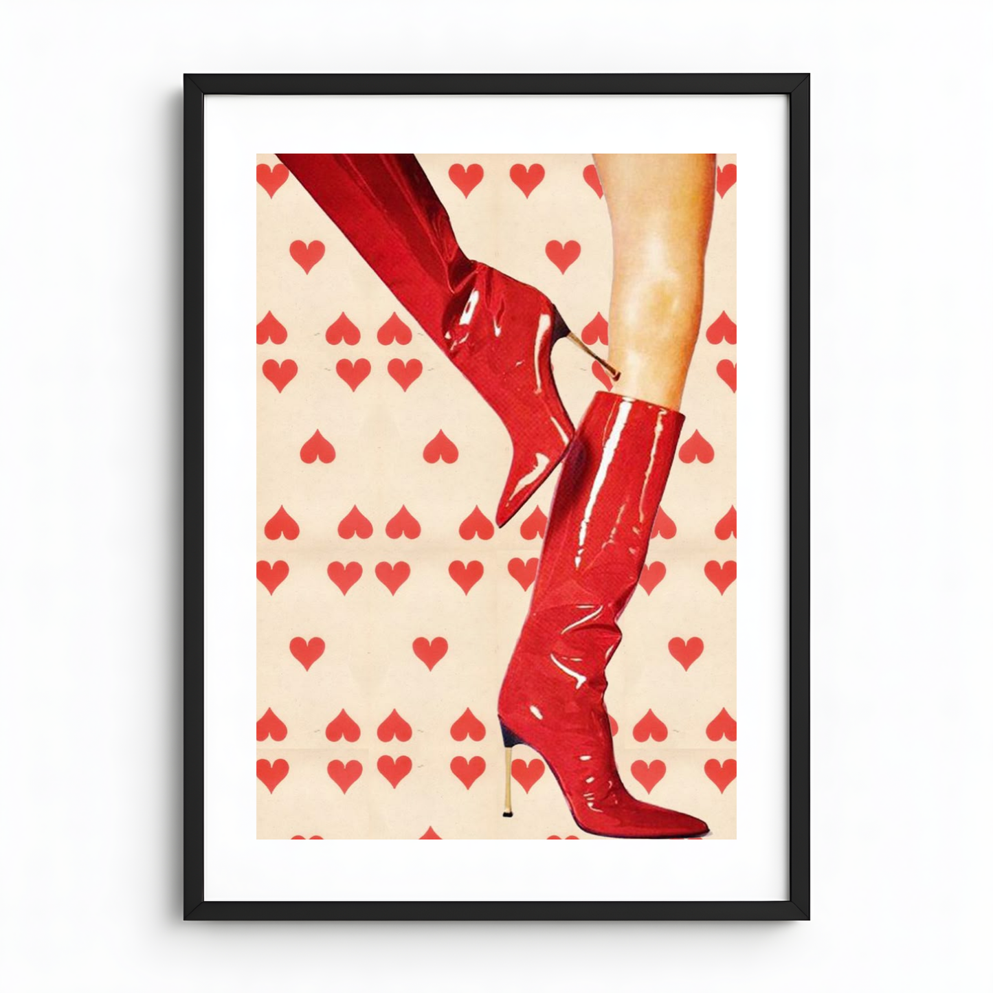 Love cow boots red